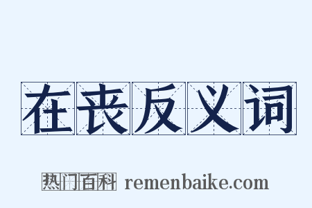 在丧反义词是什么意思的图片